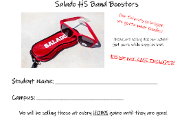 Band Boosters Sale